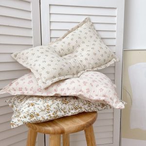 Almohadas florales para habitación de bebé, decoración nórdica para el hogar, 27x45cm, sofá, cama, almohada para cuna, cojín de viaje